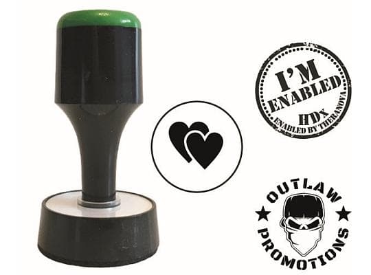 30mm circular rubber stamp