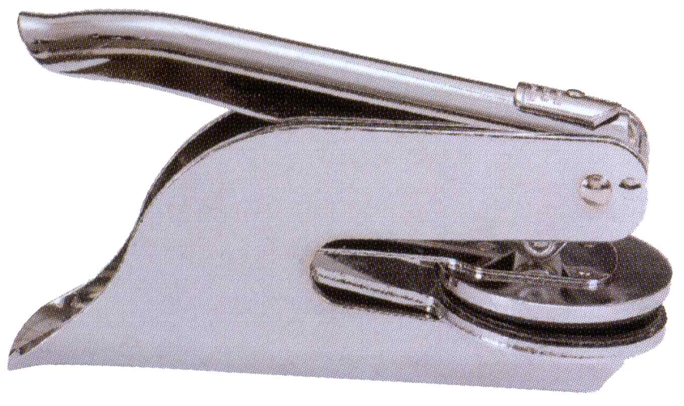Chrome pocket embossing seal press